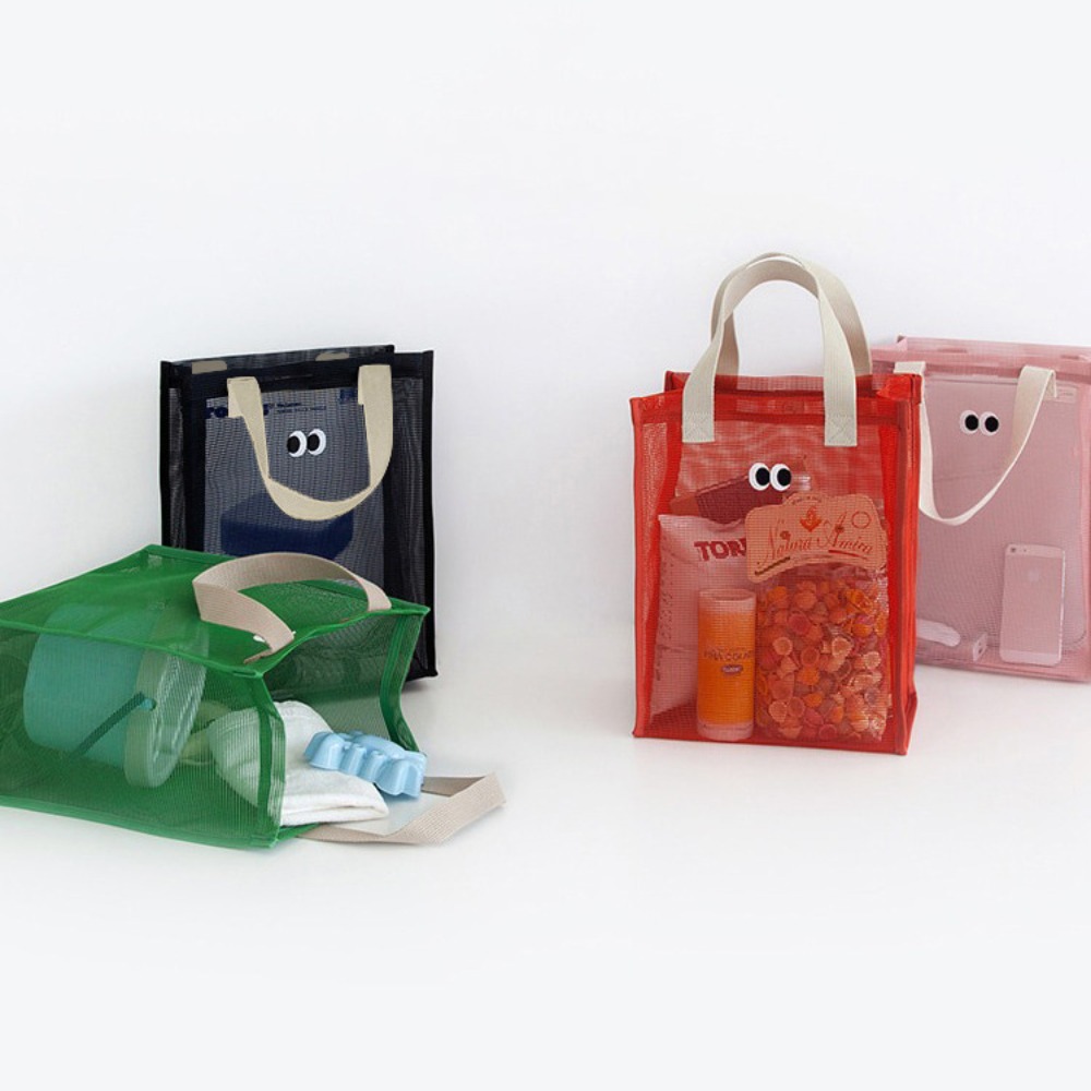 Tote Bag Beach - Geniş Kapasiteli, File Kumaşlı, Yazlık Plaj
