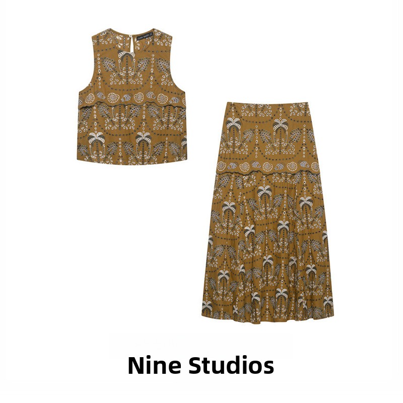 NINE ZAR Kadın Moda Takımı, Ko - Midi Skirt Floral incelemesi ve fiyatı