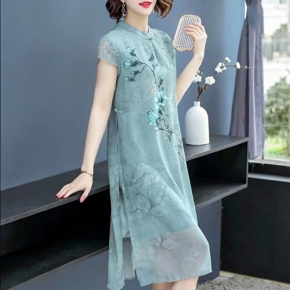 Yazlık Şifon Çiçekli Elbise, Z - Midi Skirt Floral incelemesi ve fiyatı